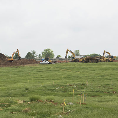 Earth movers at IUB Regional Academic Health Center